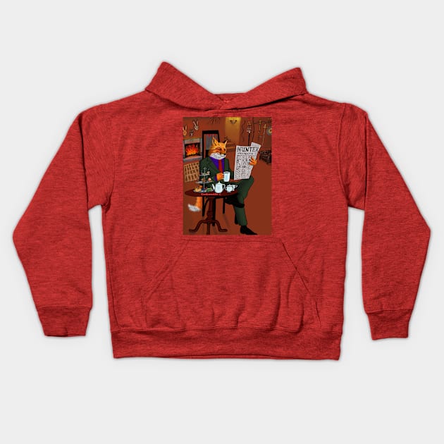 Fox Den Kids Hoodie by TIMHANCOCKART1